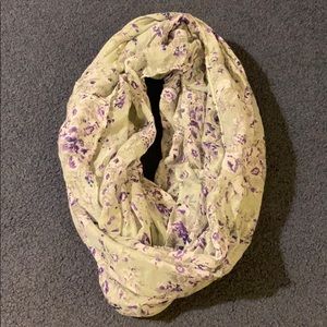 Mint floral infinity scarf
